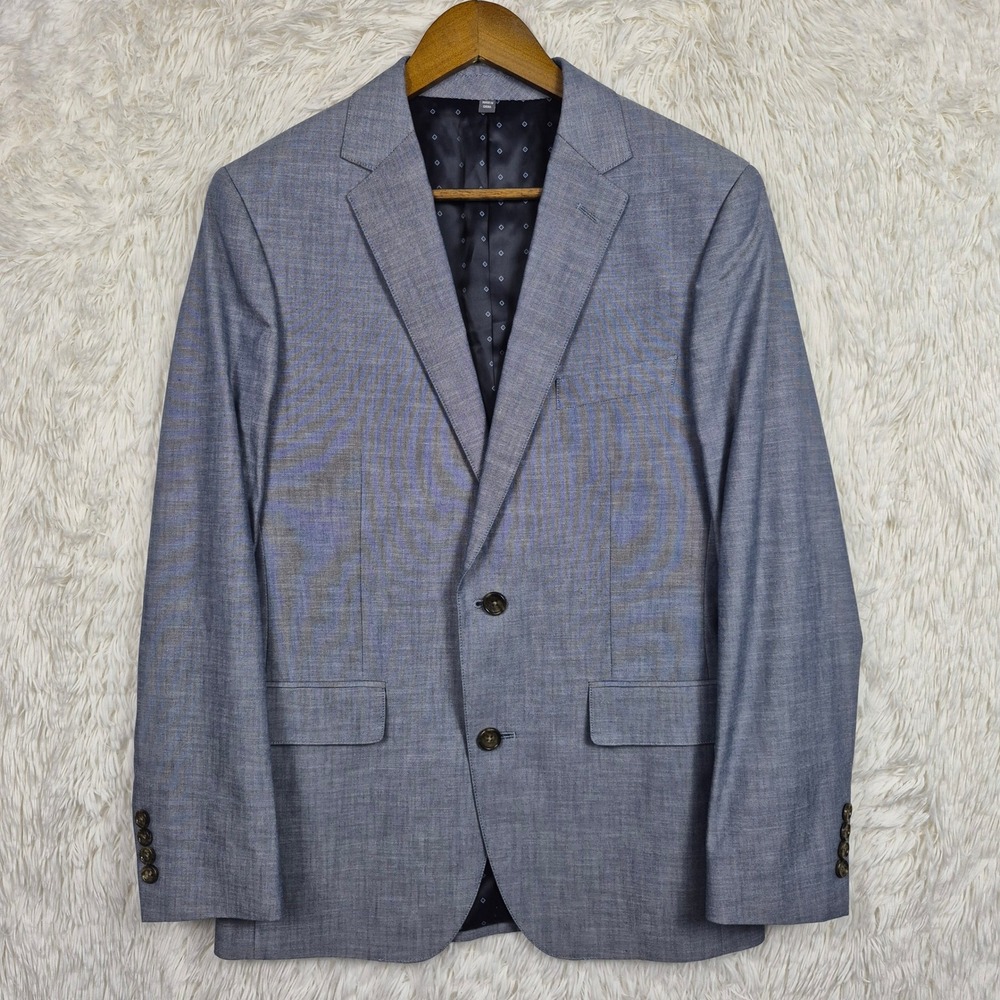 Bonobos The Foundation Chambray Blazer 36R Standard Fit Blue Sport Coat